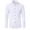 Camisa Flexível Ultra Comfort® Tecido Seda Gelo - Não amarrota Vestuário Masculino Direct Ofertas Branco P 